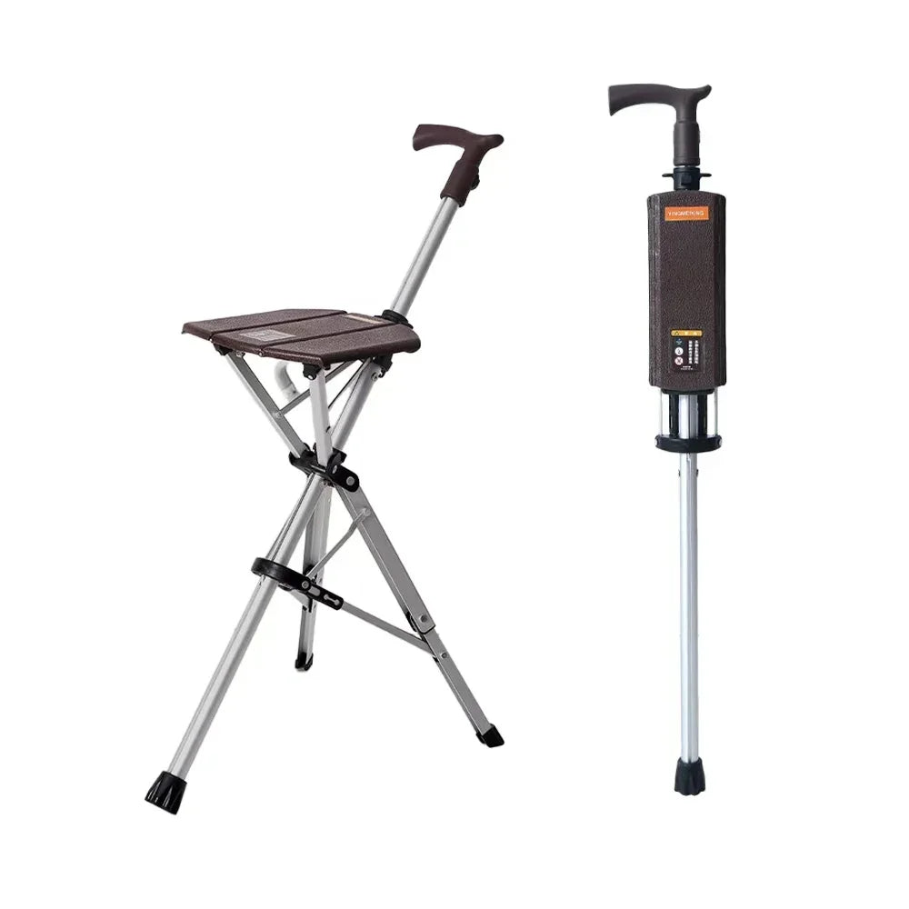 Foldable Walking Cane with Seat
