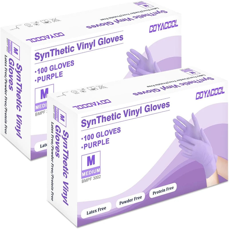 Purple Powder-Free Nitrile Disposable Gloves