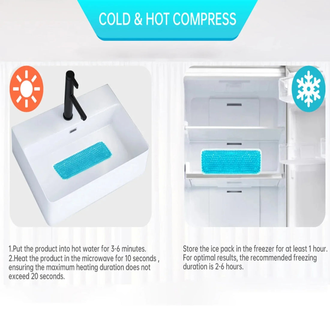 Reusable Soft Gel Ice Pack for Cold Compress