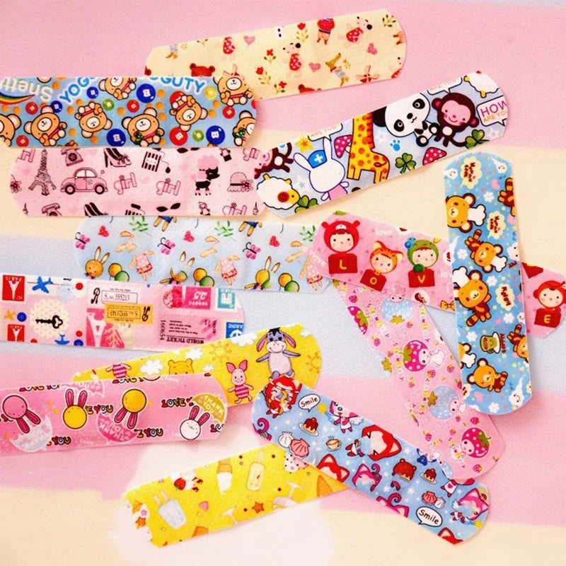 Kids’ Cartoon Adhesive Bandages, 100 Pack