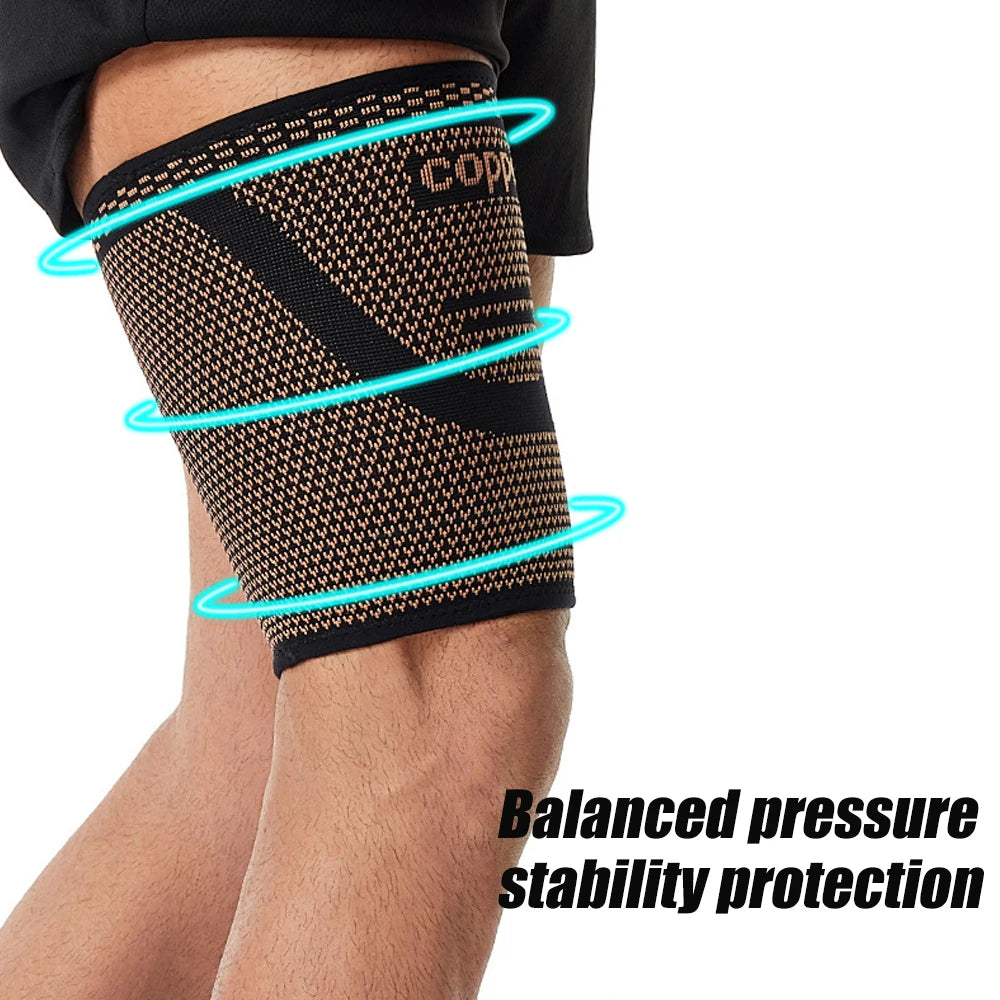 Anti-Slip Thigh Compression Sleeves for Sports