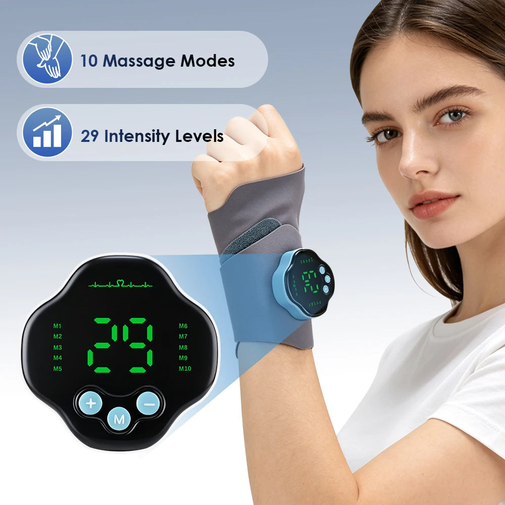 Cordless Wristband Massager with 10 Modes and 29 Levels