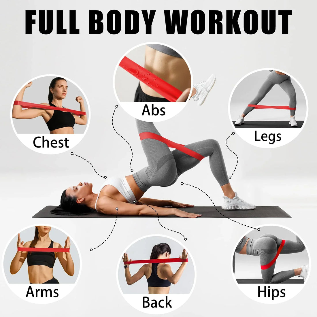 5-Level Portable Resistance Bands Set