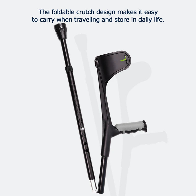 Medwell Foldable Forearm Crutches, Adjustable Aluminum, Lightweight