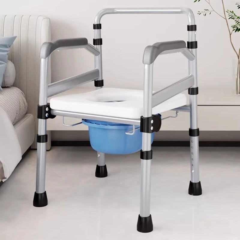 3-in-1 Bedside Commode Chair with Potty Bucket