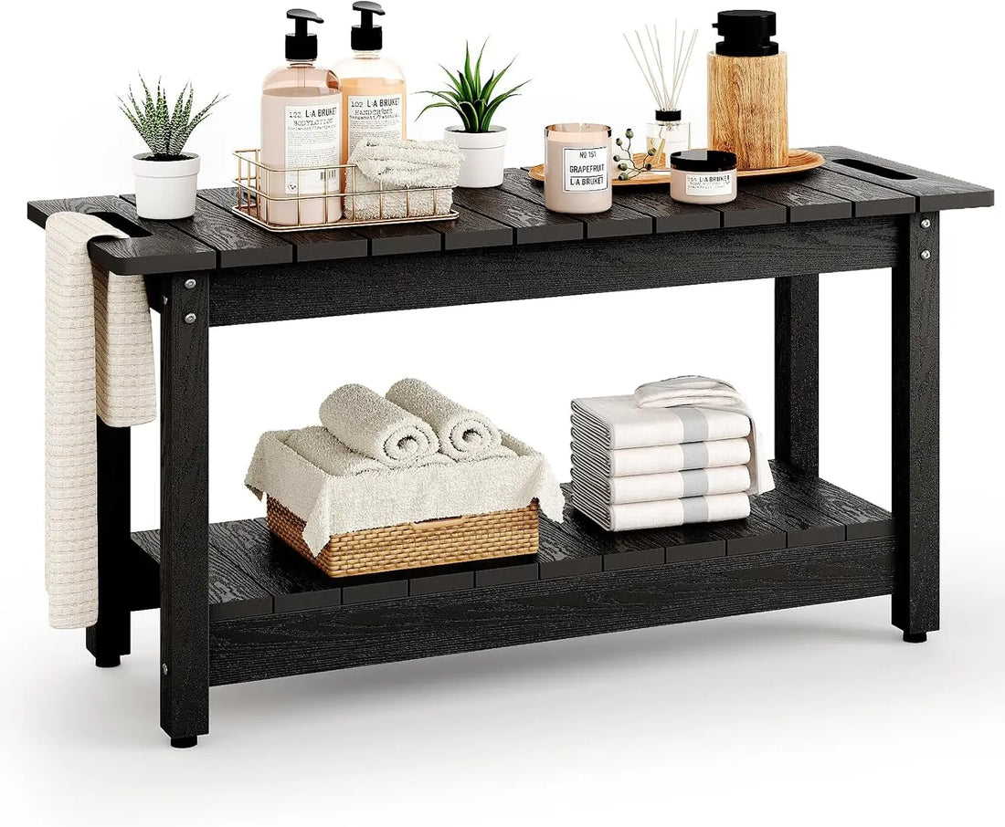 Waterproof Shower Bench, 35-Inch, Holds up to 400 lbs