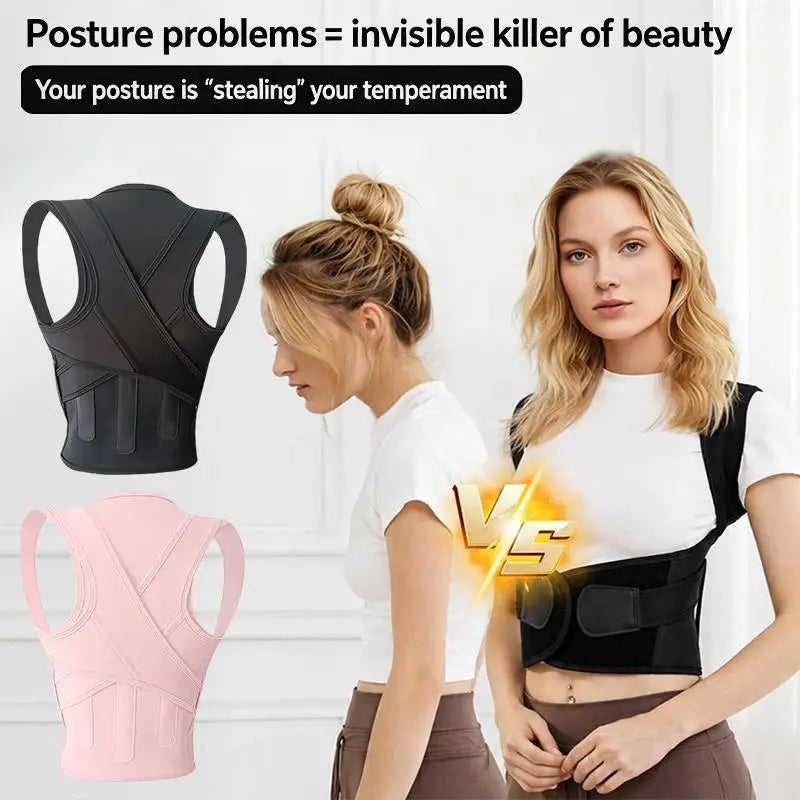 Adjustable Posture Support Belt with Splint