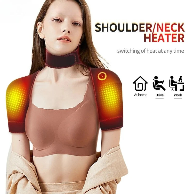 Electric Heating Massager Pad for Neck, Shoulder and Back