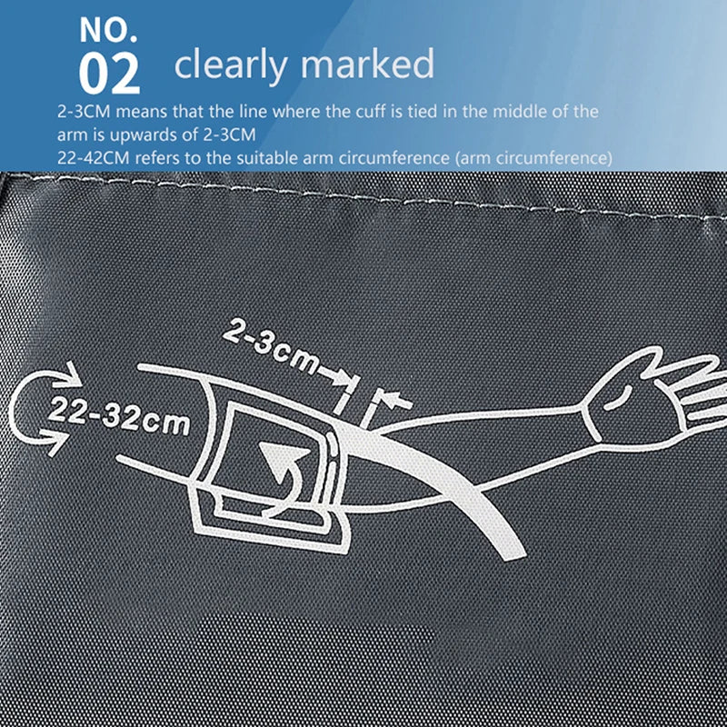 Single-Tube Blood Pressure Monitor Arm Cuff, 22–32 cm