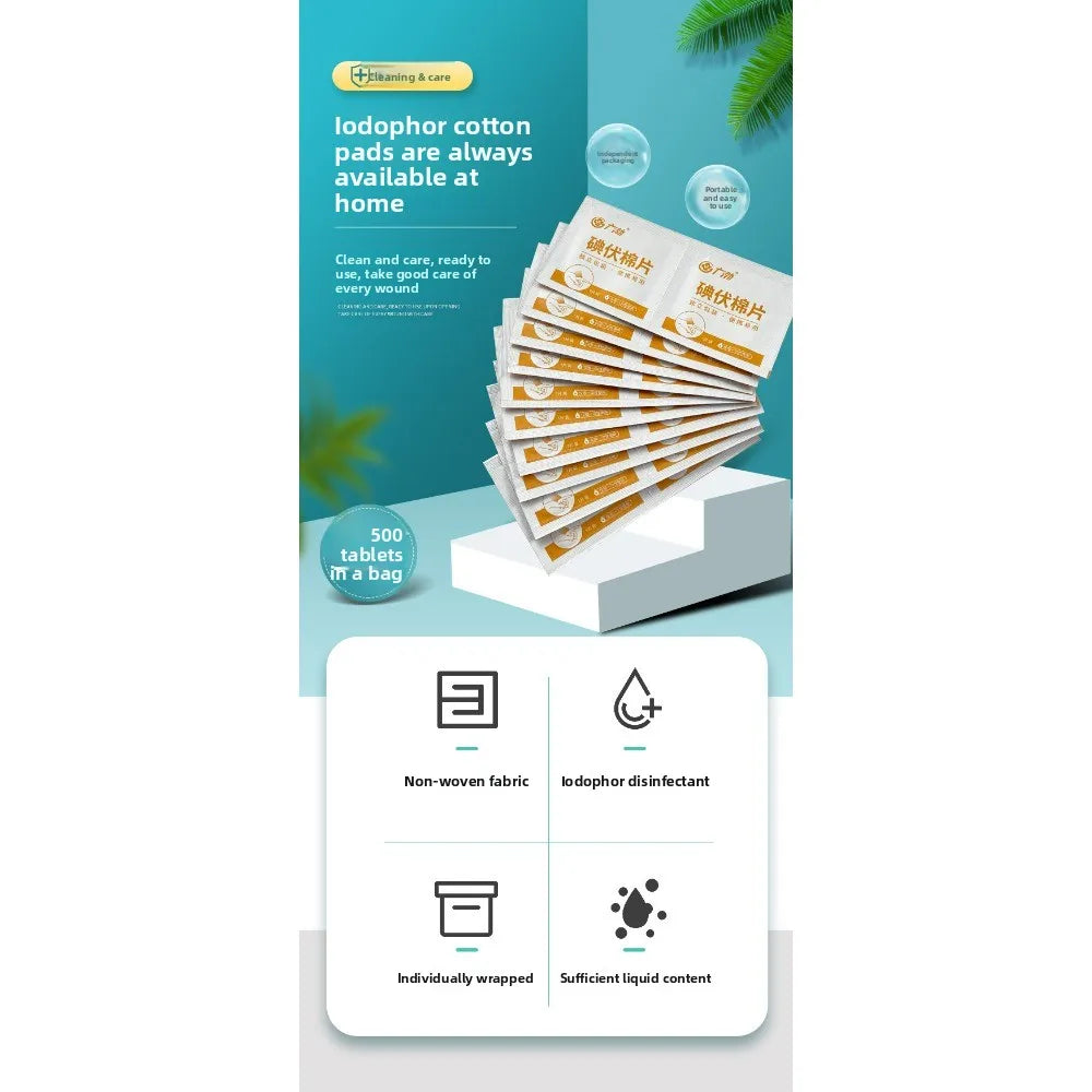 Disposable Povidone-Iodine Cotton Pads