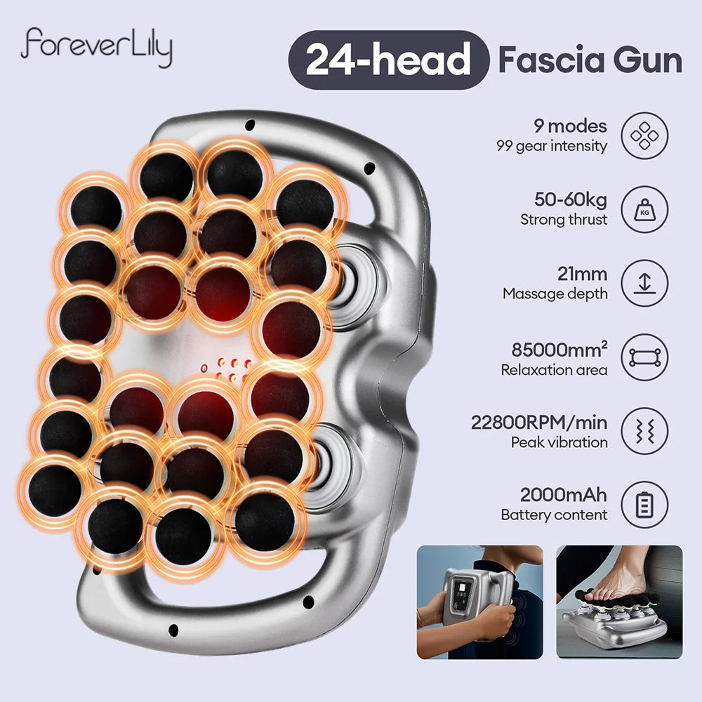 24-Head Fascia Gun with 99 Strength Levels