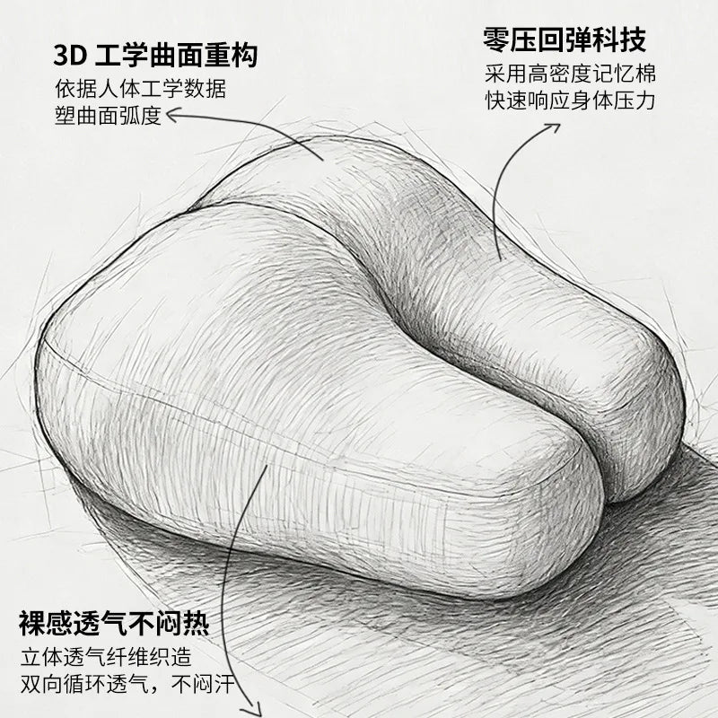 Memory Foam Leg Elevation Pillow for Hip and Knee Support