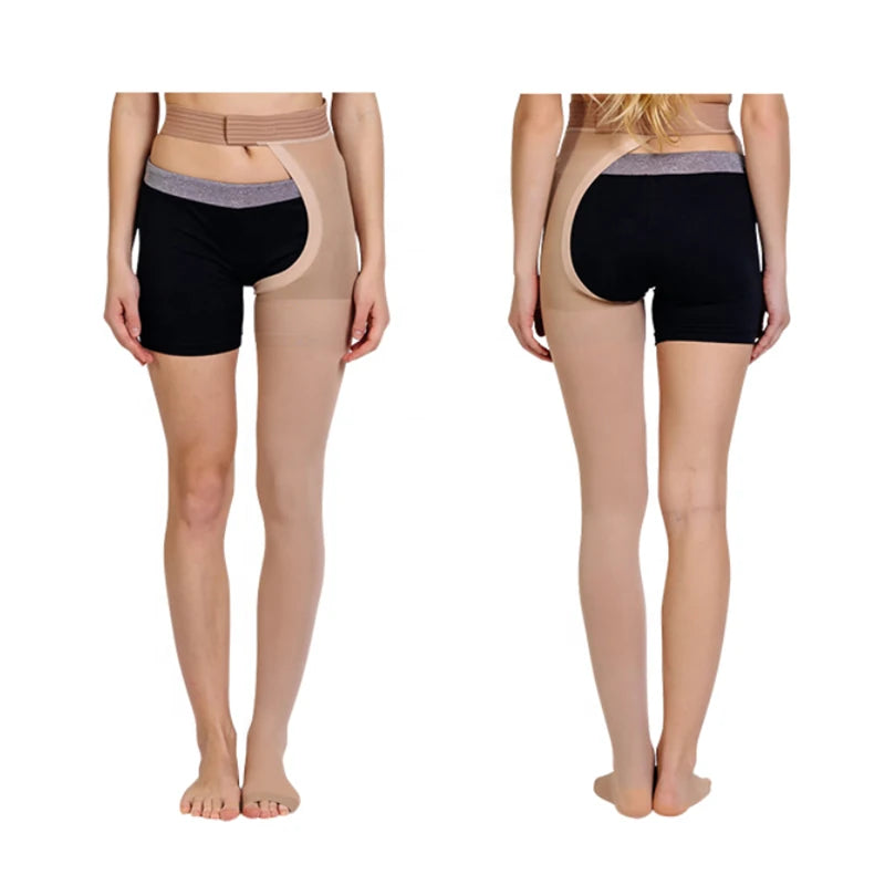 Open-Toe Thigh-High Compression Stockings, 20–30 mmHg