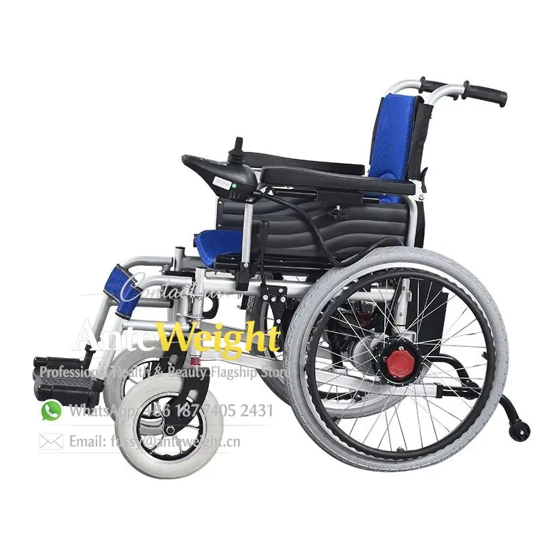 Foldable Lightweight Electric Wheelchair with Anti-Tilt Design