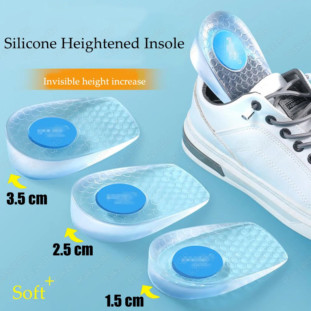 Silicone Height-Increasing Insoles for Shoes