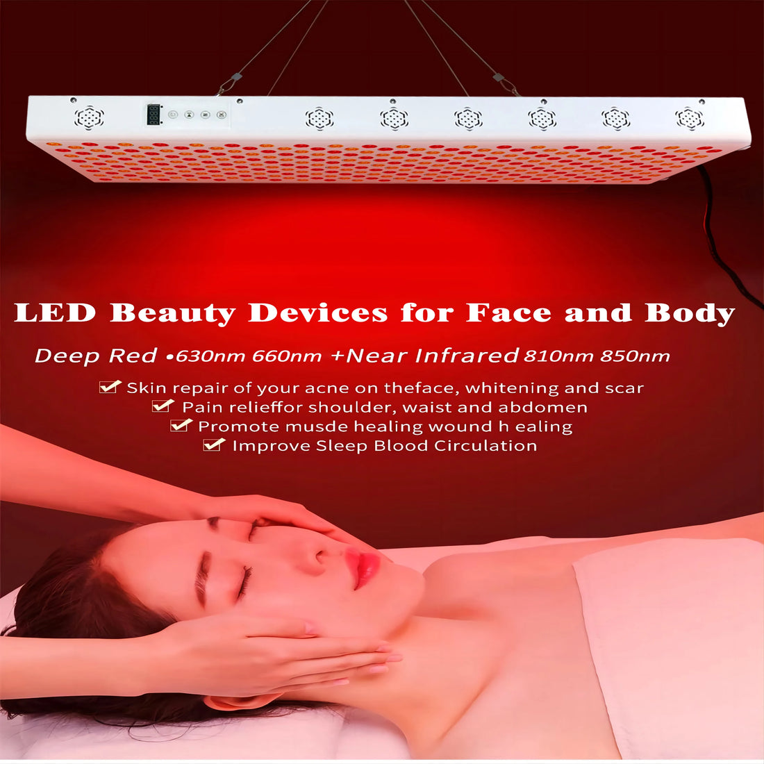 Red Light Therapy Panel with Four Wavelengths