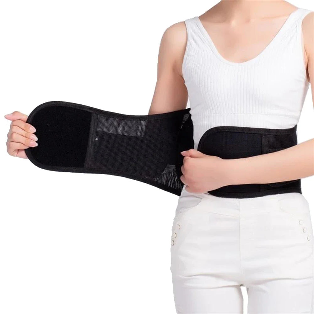 Adjustable Rope Pulley Lower-Back Support Belt