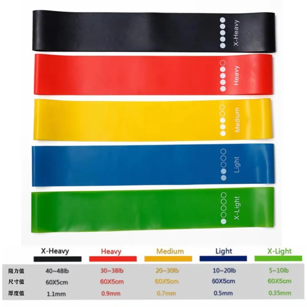 5-Level Elastic Resistance Bands Set