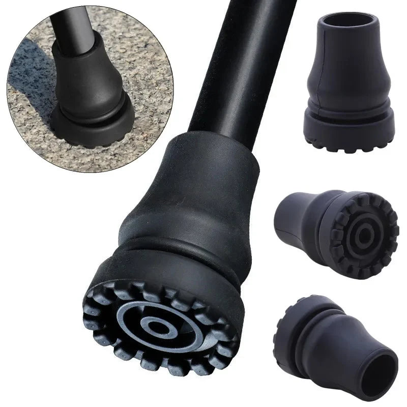 Anti-Slip Rubber Walking Stick Tips, 16–22mm