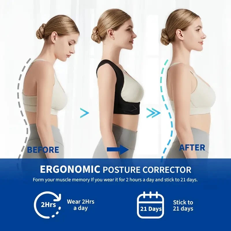 Medwell Upper Back Brace Posture Corrector for Women and Men