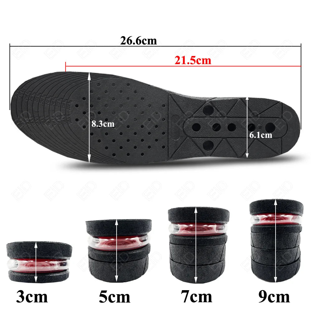 Adjustable Height-Increasing Insoles with Arch Support