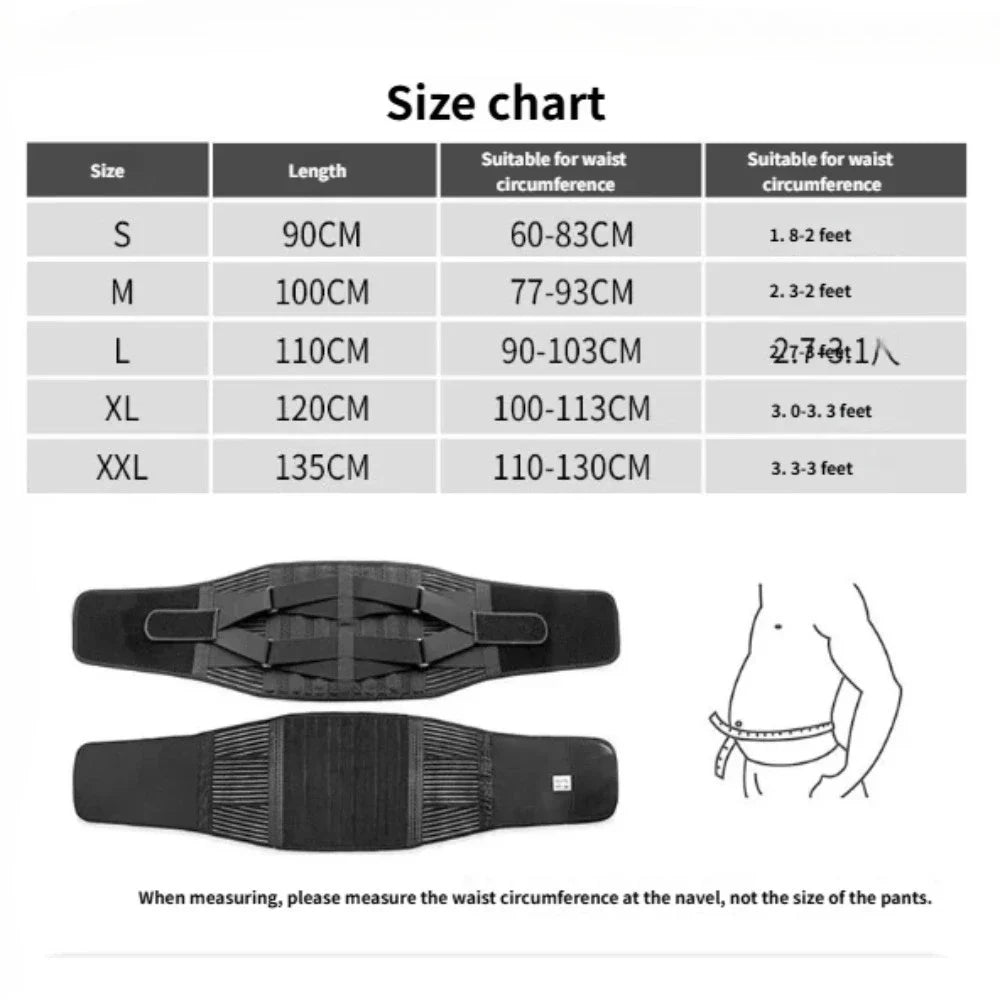 Lumbar Back Belt with Waist and Lower-Back Support