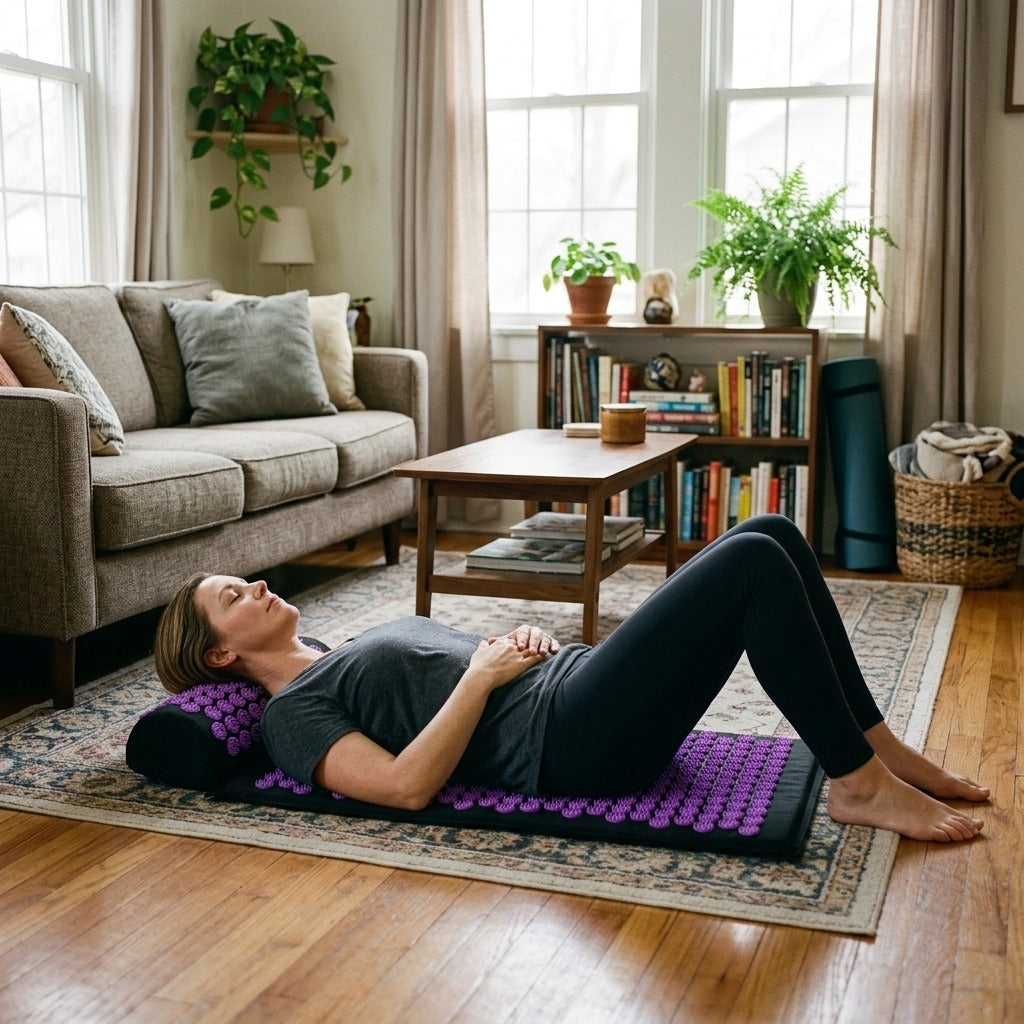 Acupressure Mat and Cushion for Body Use - in everyday life