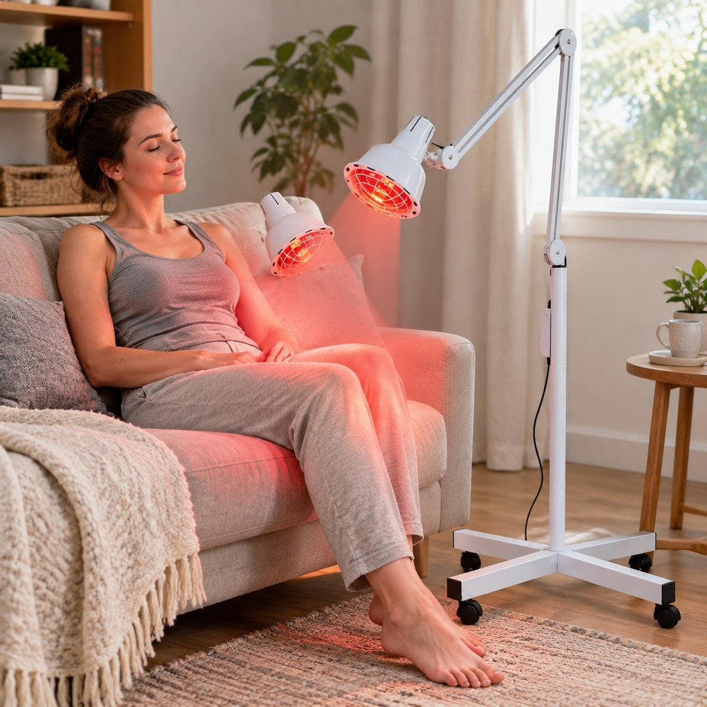 Adjustable 275W Far Infrared Heat Lamp - in everyday life