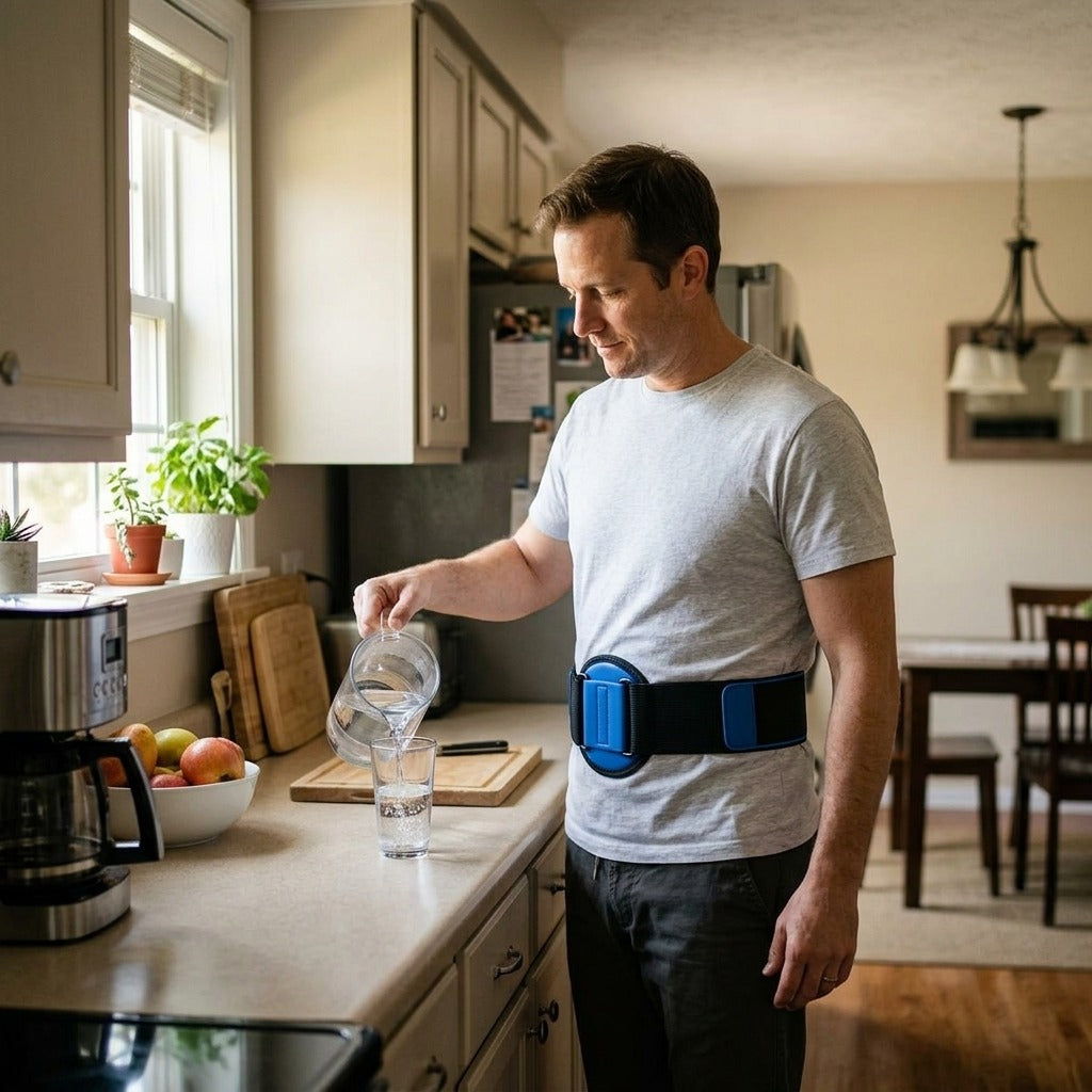 Adjustable Abdominal Hernia Support Belt - at home