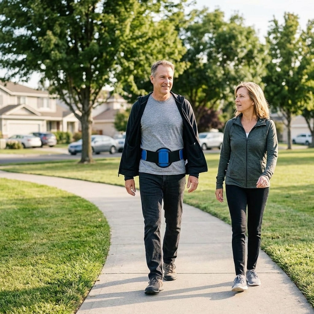 Adjustable Abdominal Hernia Support Belt - in everyday life
