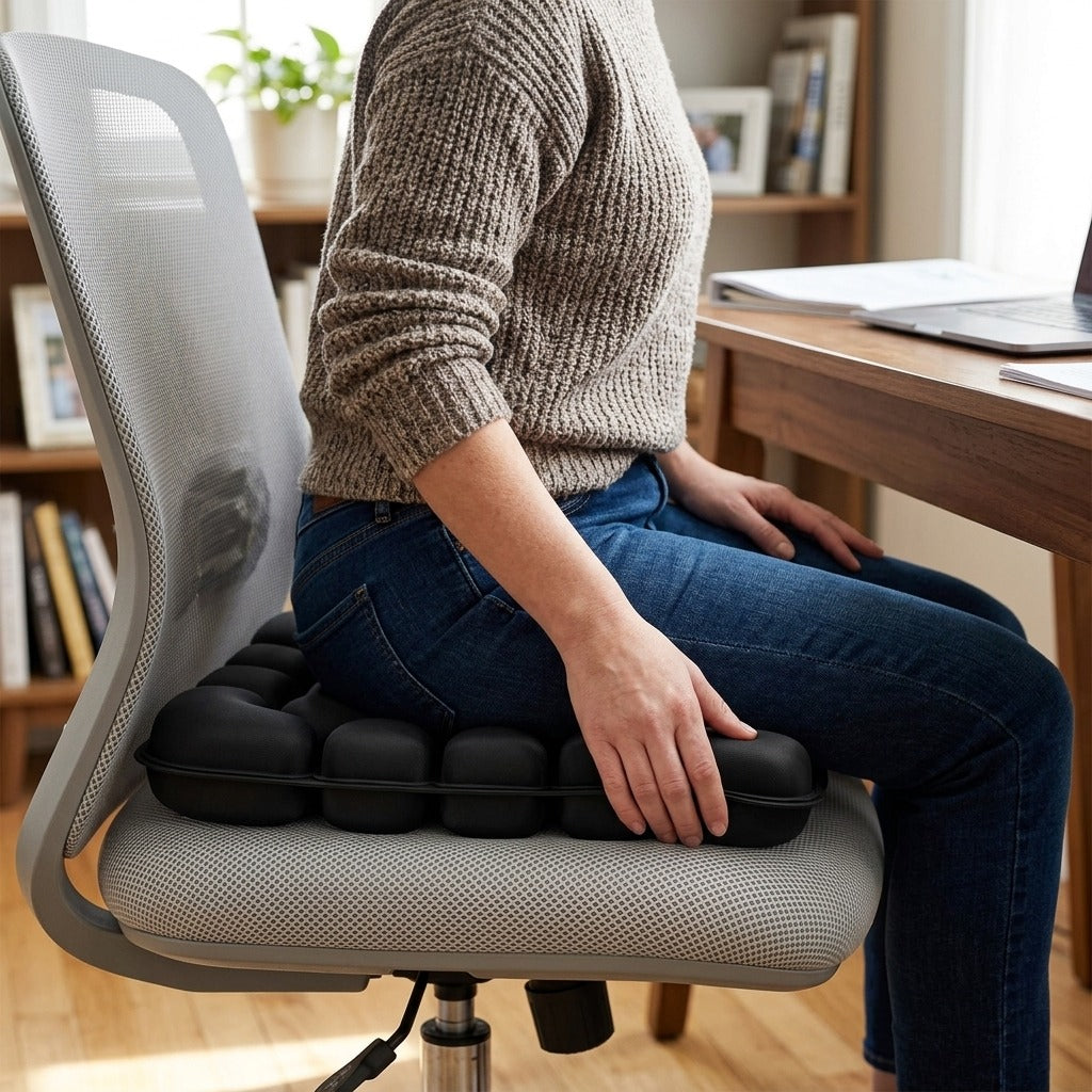 Adjustable Air Cushion for Chairs and Wheelchairs - in use