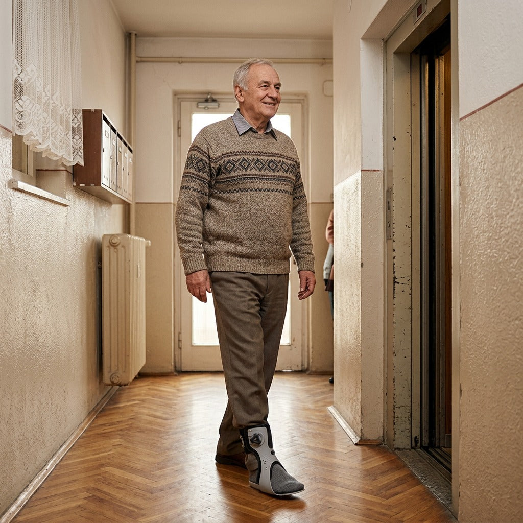 Állítható boka-láb ortézis lábfej-emeléshez - a mindennapokban