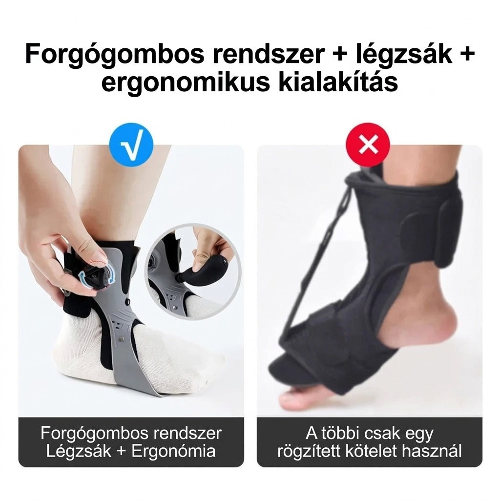 Állítható boka-láb ortézis lábfej-emeléshez
