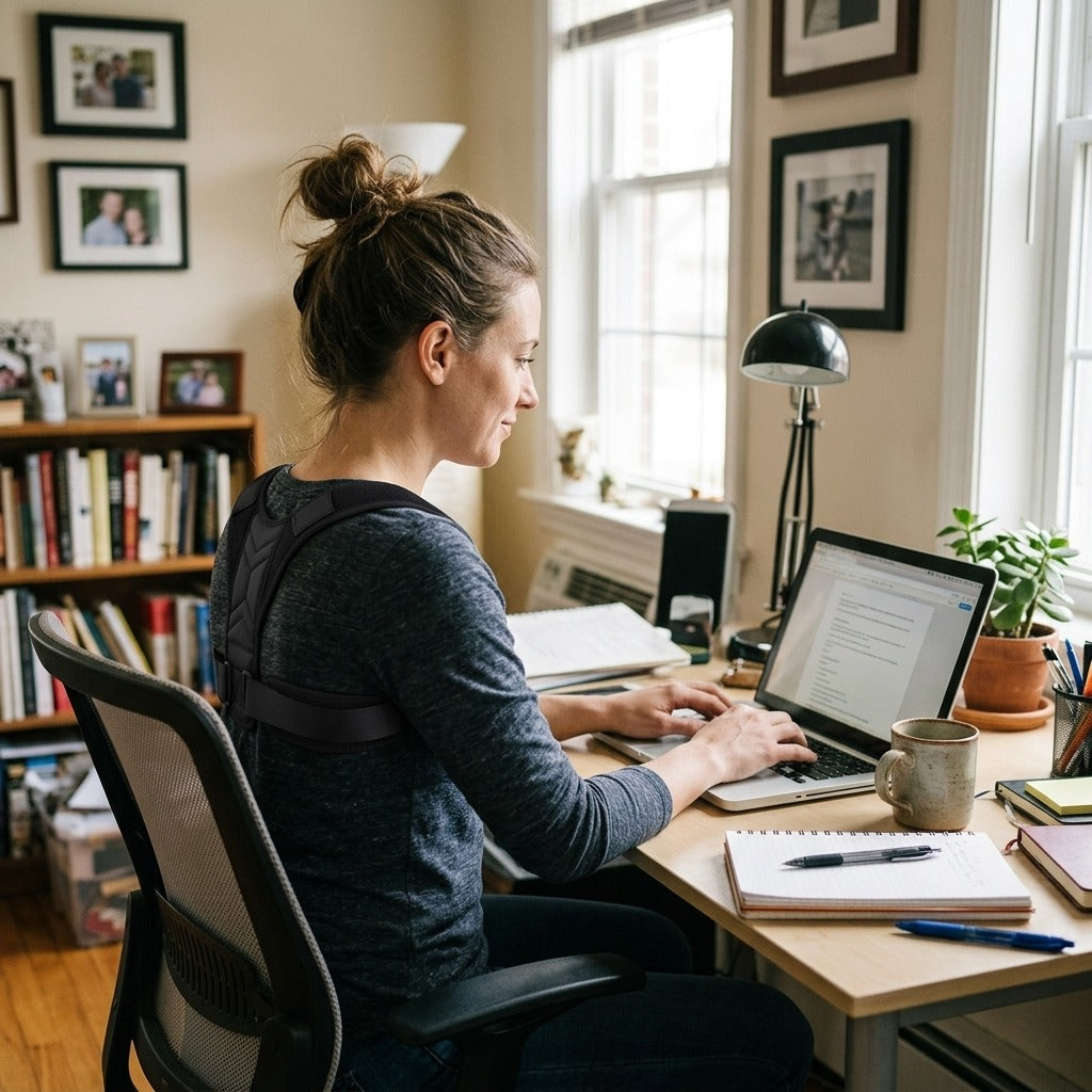 Adjustable Back and Shoulder Posture Support - in everyday life