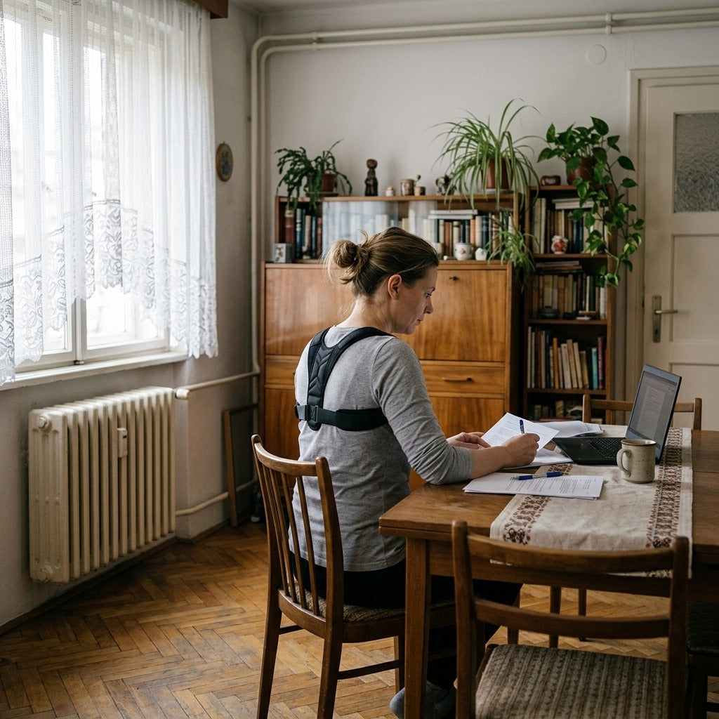 Állítható hát- és válltámasz a jobb tartásért - otthon