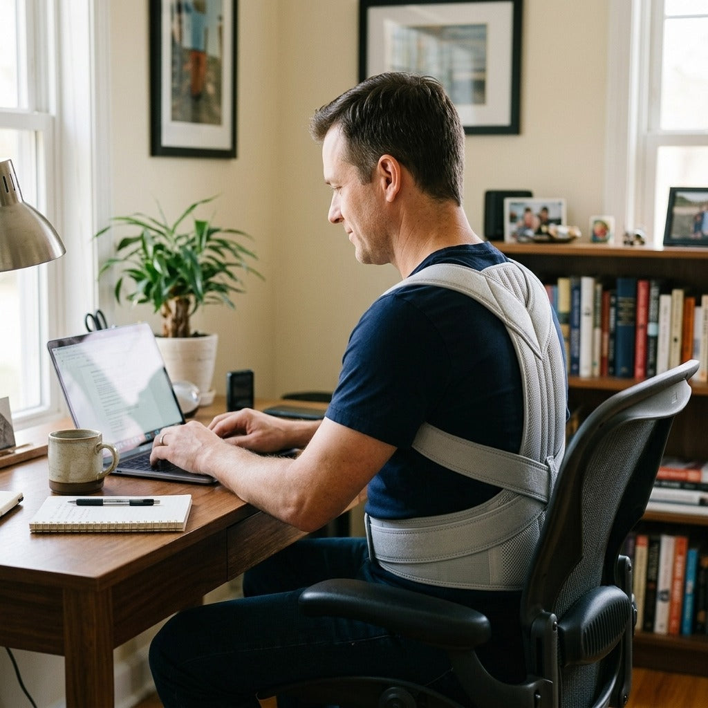Adjustable Back Posture Corrector for Adults - in everyday life