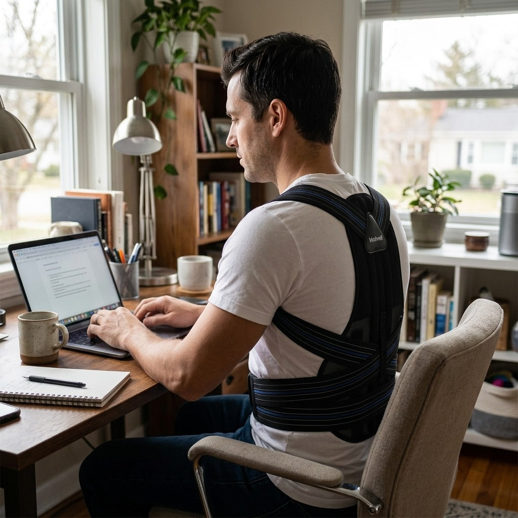 Adjustable Back Support Posture Corrector - in everyday life