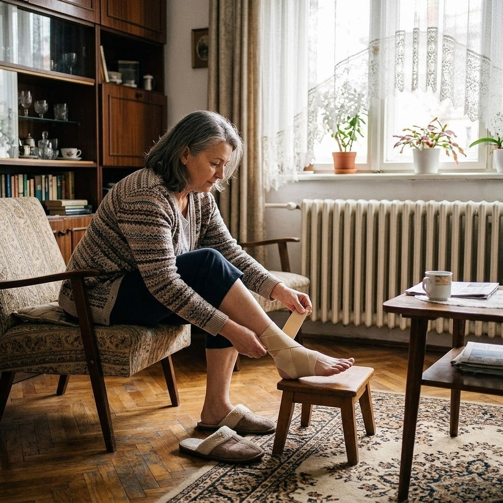 Állítható, légáteresztő bokarögzítő - otthon
