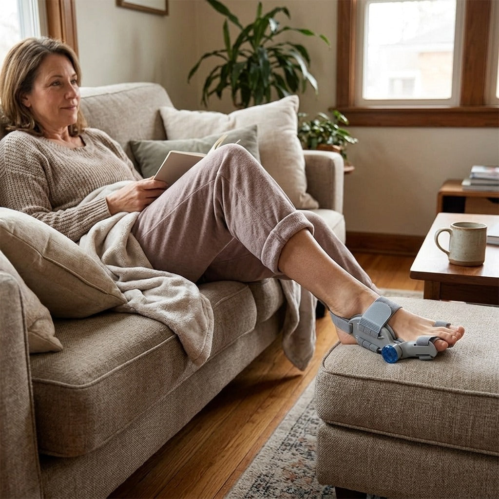 Adjustable Bunion Foot Adjuster with Rotatable Toe Separator - in everyday life