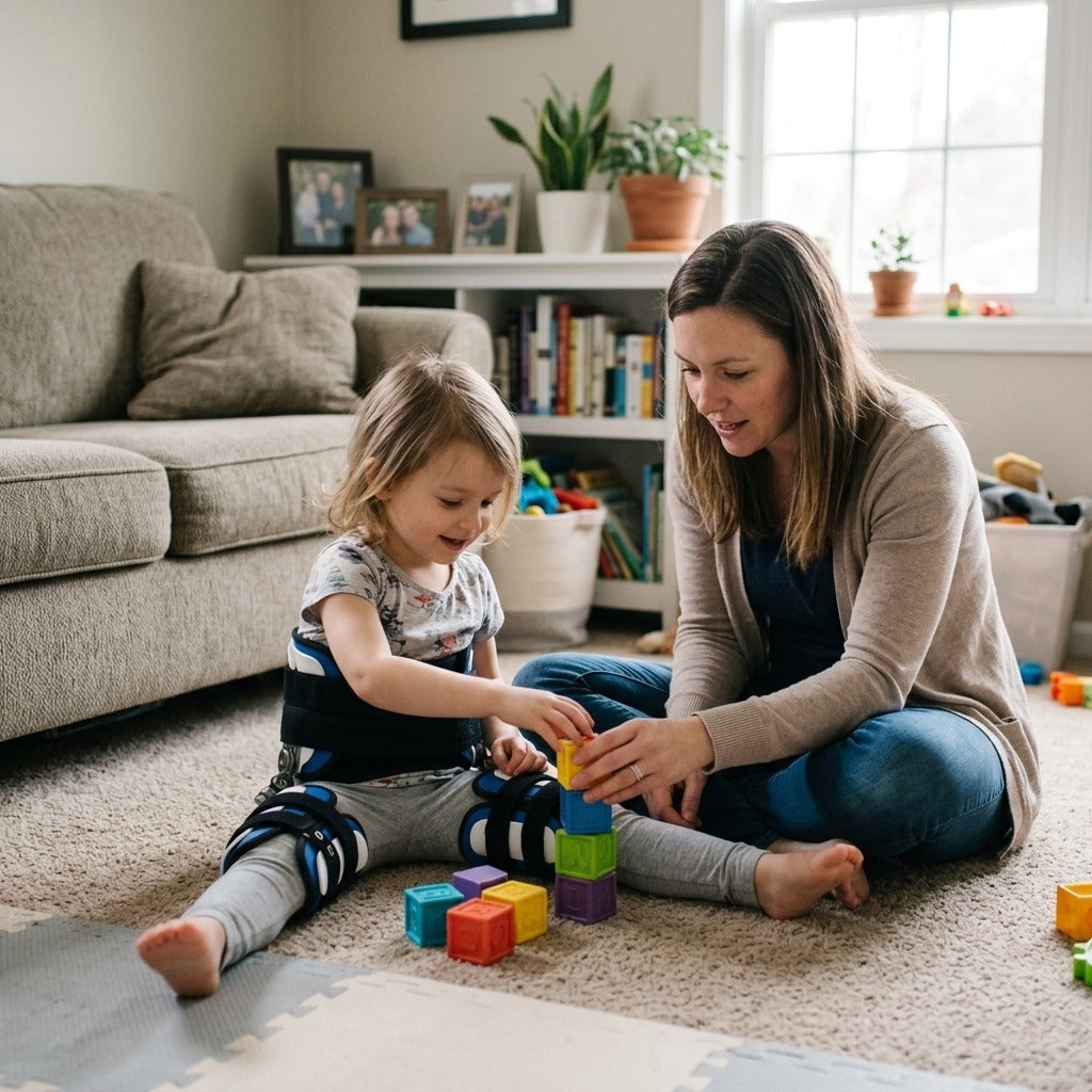 Adjustable Children’s Hip Abduction Brace - in everyday life