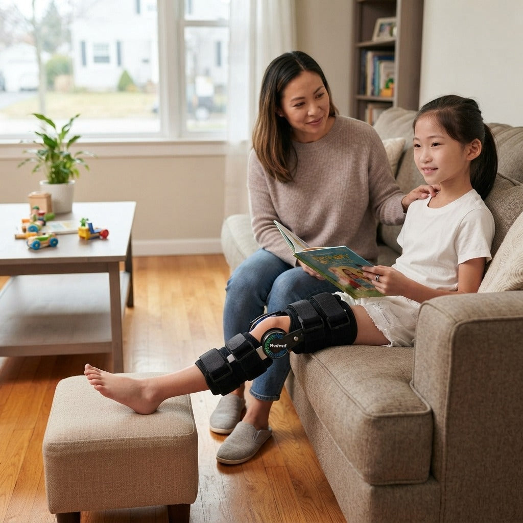 Adjustable Children’s Knee Brace - in everyday life
