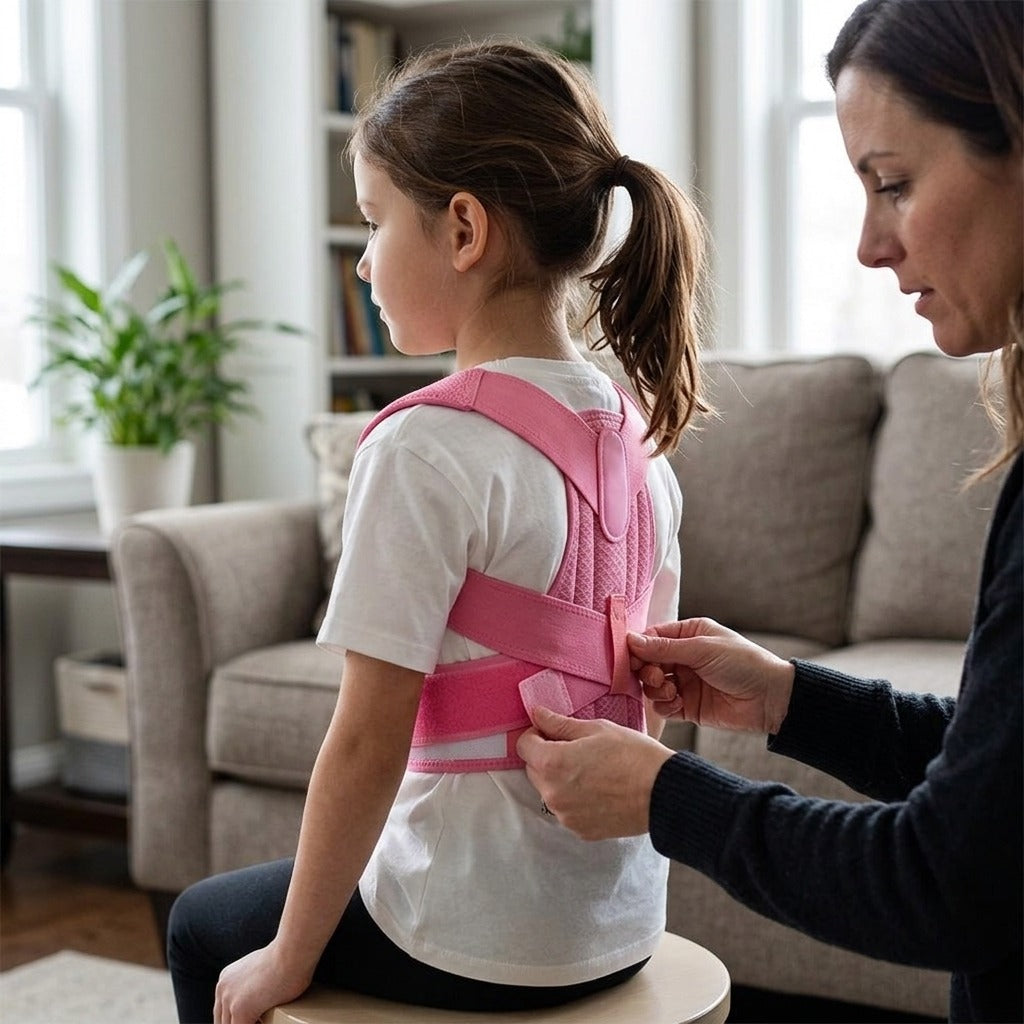 Adjustable Children’s Posture Support Belt - in use