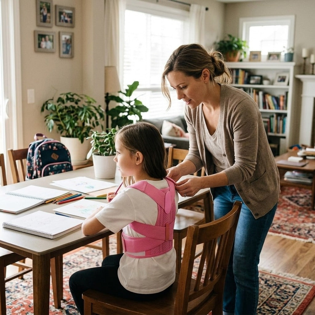 Adjustable Children’s Posture Support Belt - at home
