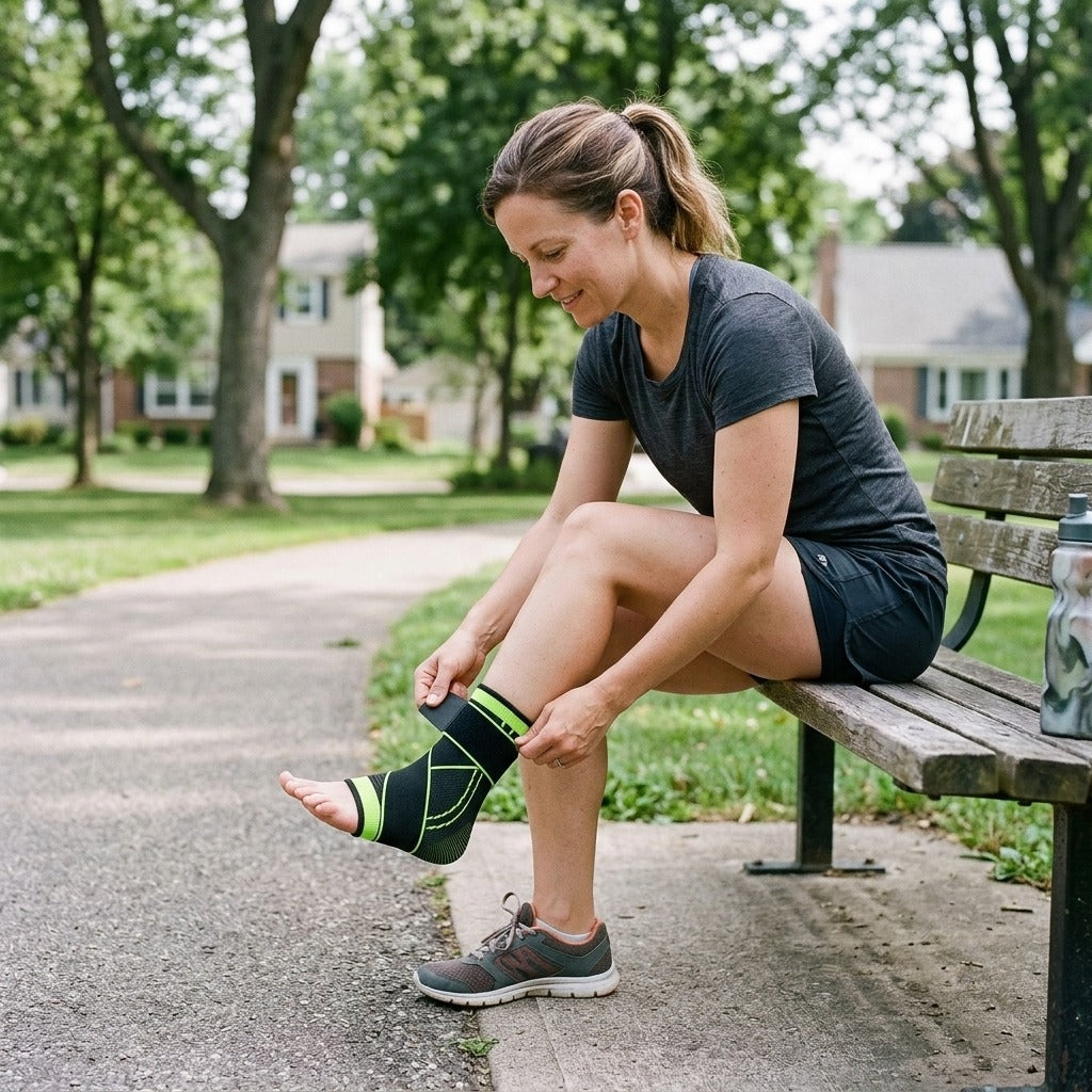 Adjustable Compression Ankle Support for Sports - in everyday life