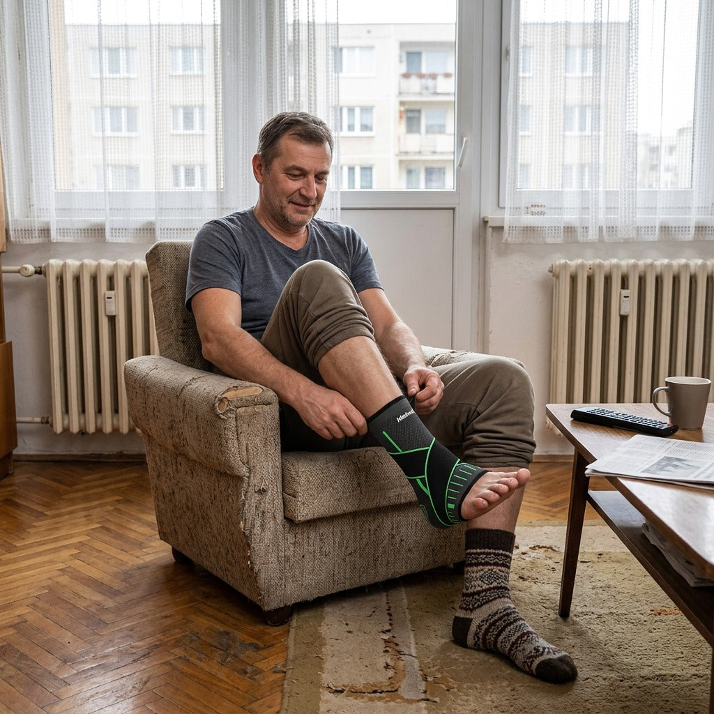 Állítható rugalmas bokaszorító boltozattámasszal - a mindennapokban