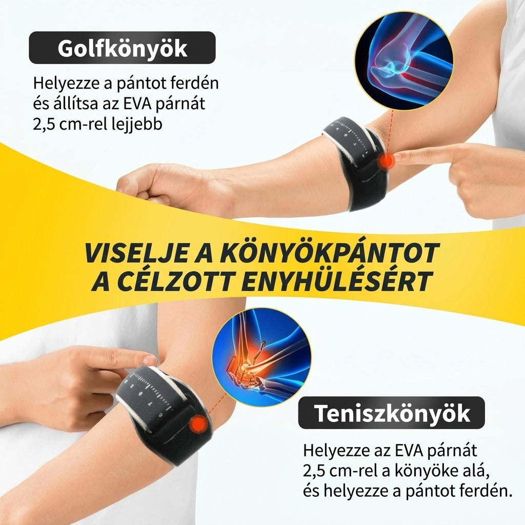 Állítható könyökrögzítő levehető párnával
