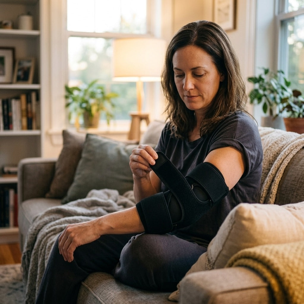 Adjustable Elbow Night Splint - at home