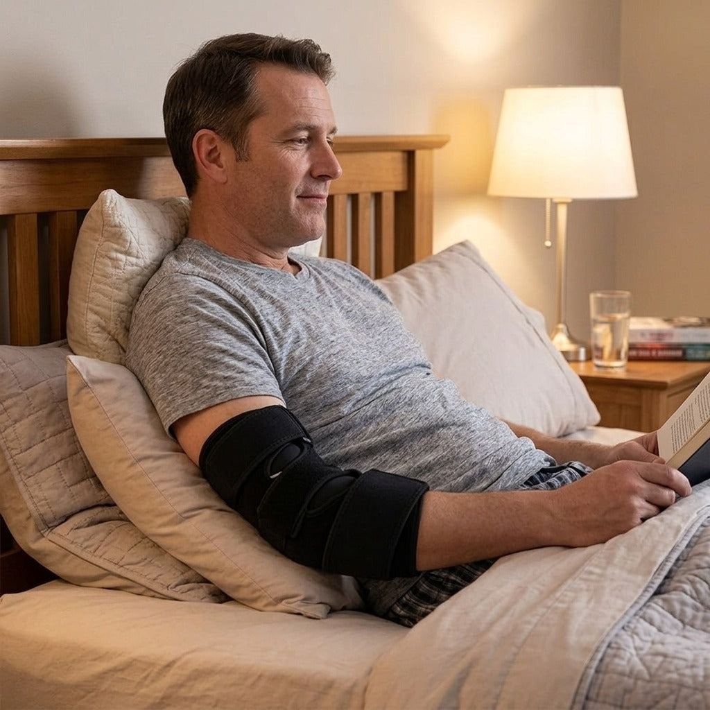 Adjustable Elbow Night Splint - in everyday life