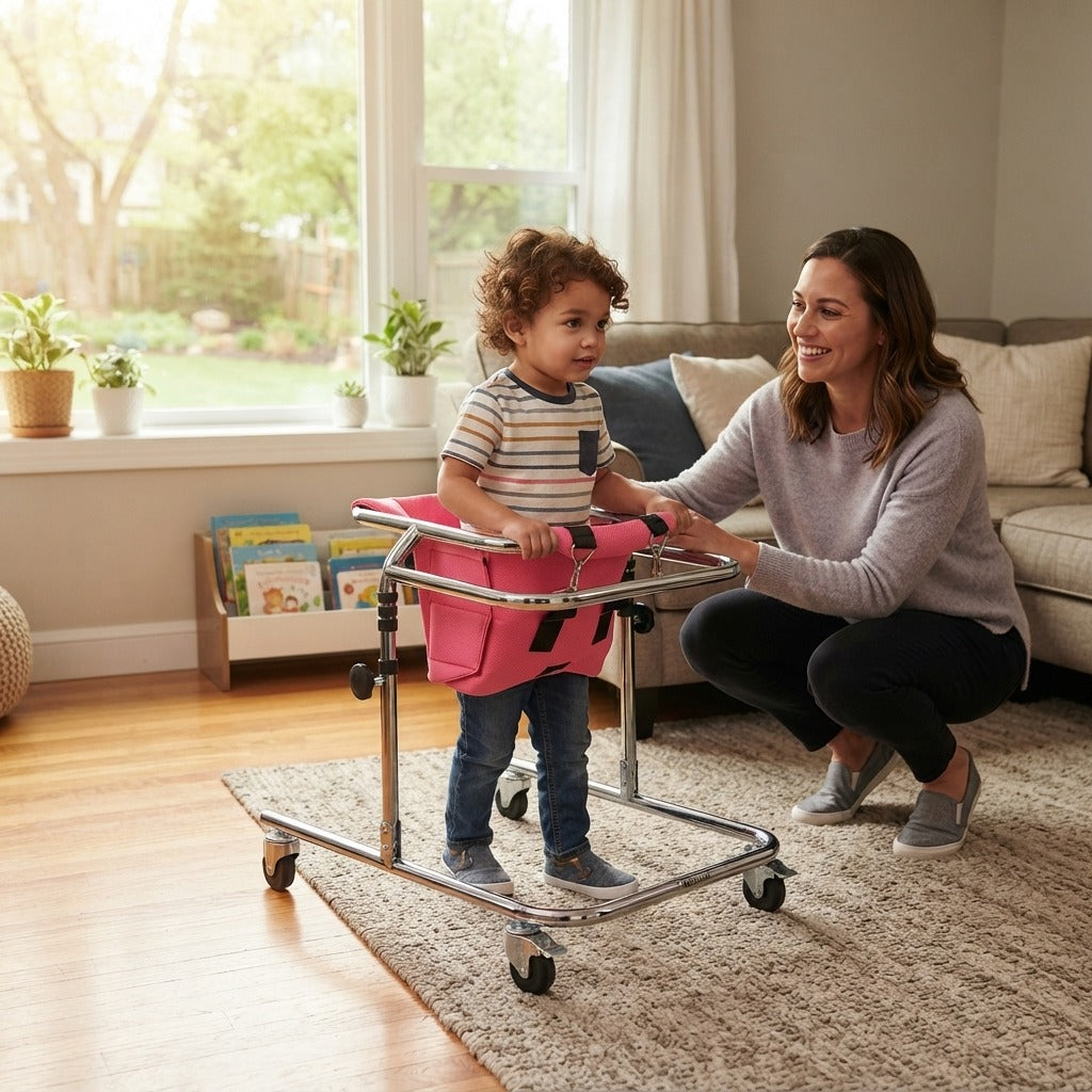 Adjustable-Height Walker for Children - at home