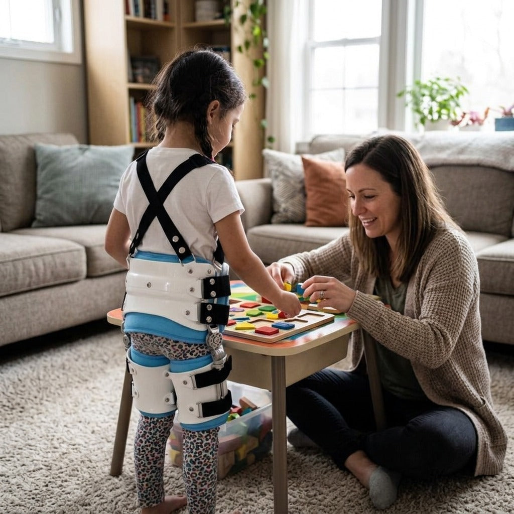 Adjustable Hip Abduction Brace for Children - at home